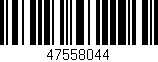 Código de barras (EAN, GTIN, SKU, ISBN): '47558044'