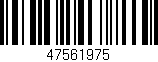 Código de barras (EAN, GTIN, SKU, ISBN): '47561975'