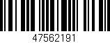 Código de barras (EAN, GTIN, SKU, ISBN): '47562191'