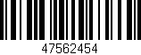 Código de barras (EAN, GTIN, SKU, ISBN): '47562454'