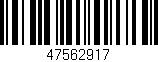 Código de barras (EAN, GTIN, SKU, ISBN): '47562917'