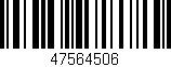 Código de barras (EAN, GTIN, SKU, ISBN): '47564506'