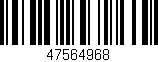 Código de barras (EAN, GTIN, SKU, ISBN): '47564968'