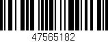 Código de barras (EAN, GTIN, SKU, ISBN): '47565182'