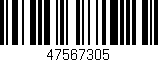 Código de barras (EAN, GTIN, SKU, ISBN): '47567305'