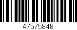 Código de barras (EAN, GTIN, SKU, ISBN): '47575848'