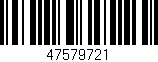 Código de barras (EAN, GTIN, SKU, ISBN): '47579721'