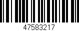 Código de barras (EAN, GTIN, SKU, ISBN): '47583217'