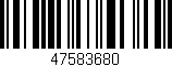 Código de barras (EAN, GTIN, SKU, ISBN): '47583680'