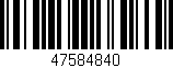 Código de barras (EAN, GTIN, SKU, ISBN): '47584840'
