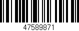 Código de barras (EAN, GTIN, SKU, ISBN): '47589871'