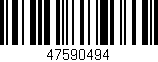 Código de barras (EAN, GTIN, SKU, ISBN): '47590494'