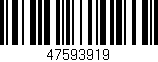 Código de barras (EAN, GTIN, SKU, ISBN): '47593919'