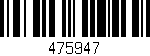 Código de barras (EAN, GTIN, SKU, ISBN): '475947'