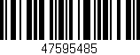 Código de barras (EAN, GTIN, SKU, ISBN): '47595485'