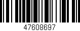Código de barras (EAN, GTIN, SKU, ISBN): '47608697'
