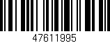 Código de barras (EAN, GTIN, SKU, ISBN): '47611995'