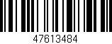 Código de barras (EAN, GTIN, SKU, ISBN): '47613484'