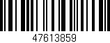 Código de barras (EAN, GTIN, SKU, ISBN): '47613859'