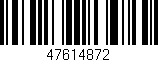 Código de barras (EAN, GTIN, SKU, ISBN): '47614872'