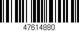 Código de barras (EAN, GTIN, SKU, ISBN): '47614880'