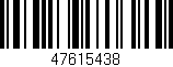 Código de barras (EAN, GTIN, SKU, ISBN): '47615438'