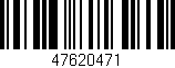 Código de barras (EAN, GTIN, SKU, ISBN): '47620471'