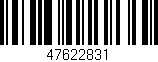 Código de barras (EAN, GTIN, SKU, ISBN): '47622831'