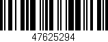 Código de barras (EAN, GTIN, SKU, ISBN): '47625294'