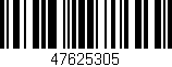 Código de barras (EAN, GTIN, SKU, ISBN): '47625305'