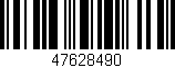 Código de barras (EAN, GTIN, SKU, ISBN): '47628490'