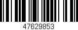 Código de barras (EAN, GTIN, SKU, ISBN): '47629853'