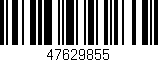Código de barras (EAN, GTIN, SKU, ISBN): '47629855'