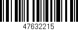 Código de barras (EAN, GTIN, SKU, ISBN): '47632215'