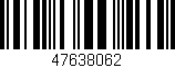 Código de barras (EAN, GTIN, SKU, ISBN): '47638062'