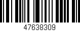 Código de barras (EAN, GTIN, SKU, ISBN): '47638309'
