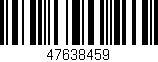 Código de barras (EAN, GTIN, SKU, ISBN): '47638459'