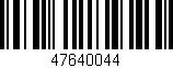 Código de barras (EAN, GTIN, SKU, ISBN): '47640044'