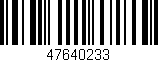 Código de barras (EAN, GTIN, SKU, ISBN): '47640233'