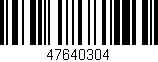Código de barras (EAN, GTIN, SKU, ISBN): '47640304'