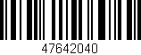 Código de barras (EAN, GTIN, SKU, ISBN): '47642040'