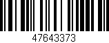 Código de barras (EAN, GTIN, SKU, ISBN): '47643373'