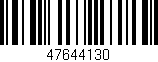 Código de barras (EAN, GTIN, SKU, ISBN): '47644130'