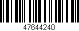 Código de barras (EAN, GTIN, SKU, ISBN): '47644240'