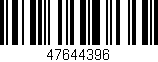 Código de barras (EAN, GTIN, SKU, ISBN): '47644396'