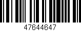 Código de barras (EAN, GTIN, SKU, ISBN): '47644647'