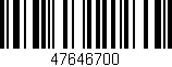 Código de barras (EAN, GTIN, SKU, ISBN): '47646700'