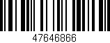 Código de barras (EAN, GTIN, SKU, ISBN): '47646866'