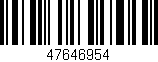 Código de barras (EAN, GTIN, SKU, ISBN): '47646954'