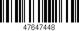 Código de barras (EAN, GTIN, SKU, ISBN): '47647448'